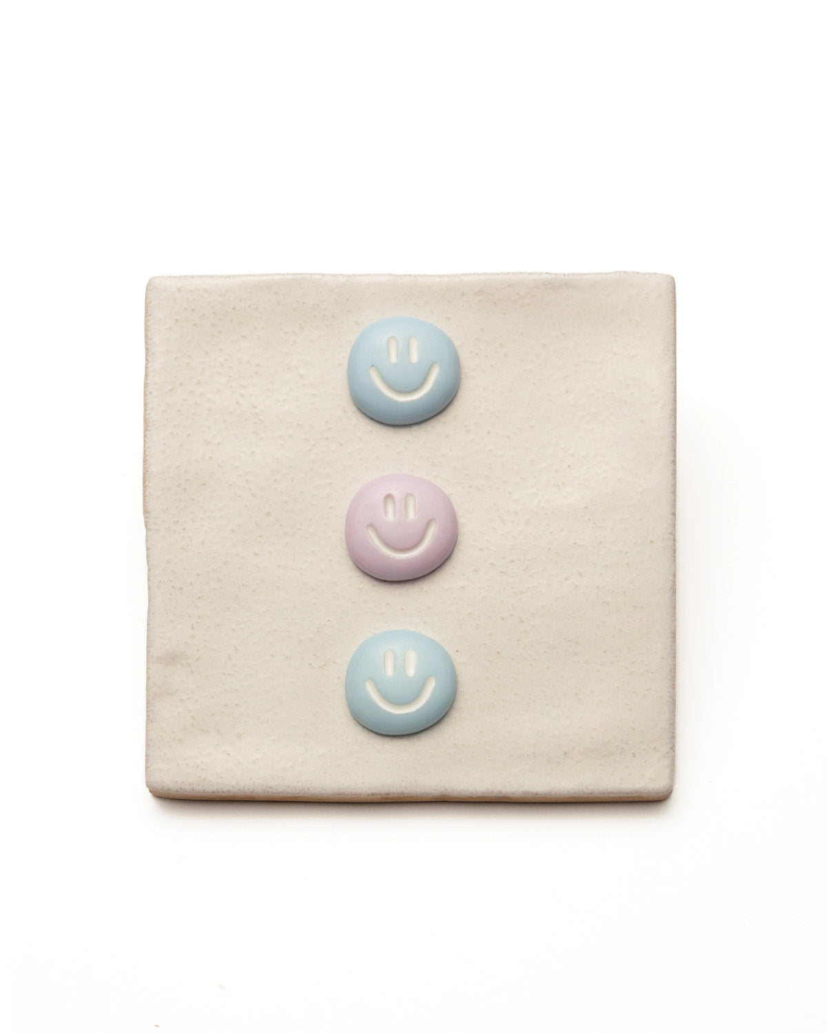 Tegeltje Smiley 3D 'Trendz' wit gemeleerd 10x10cm