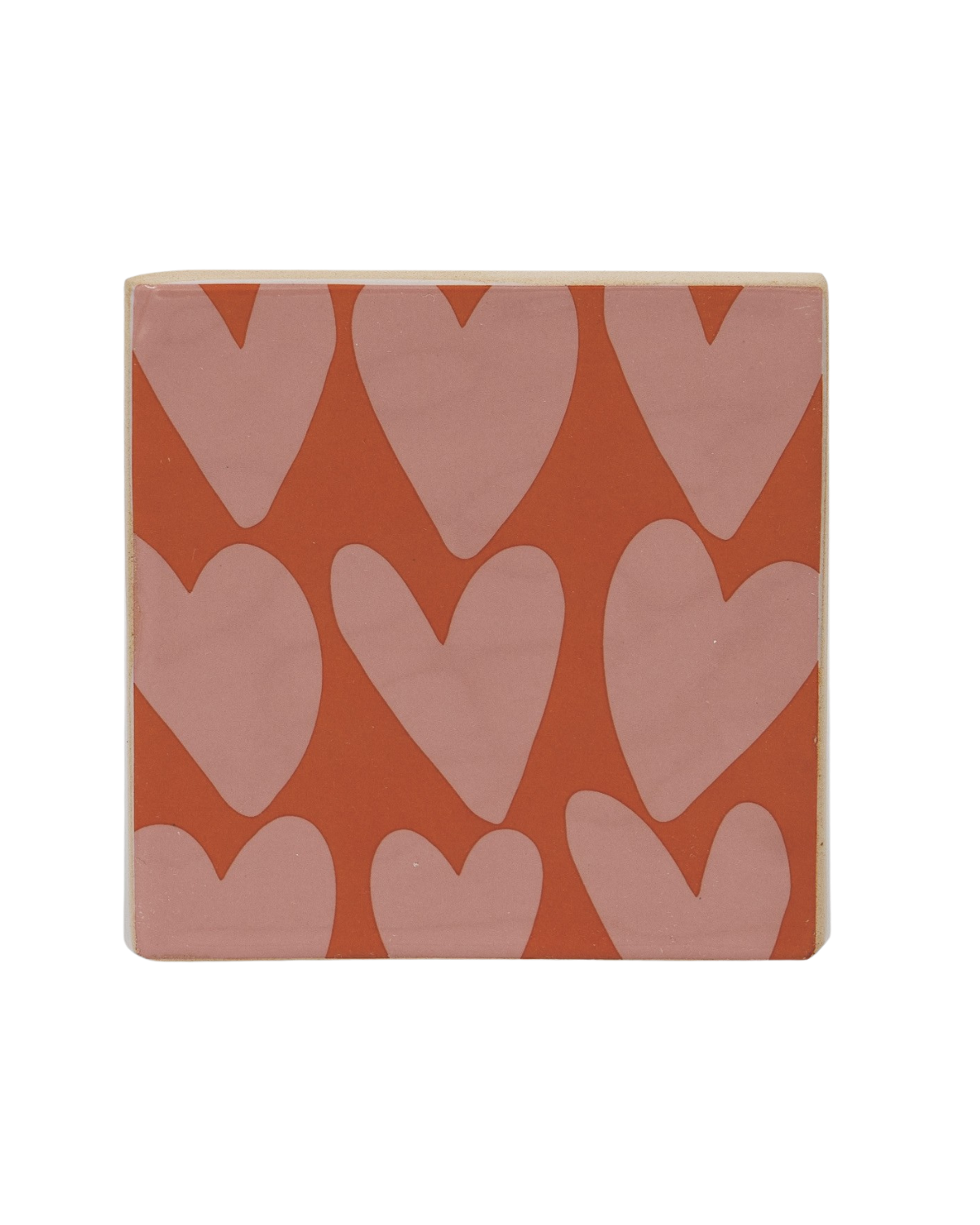 And Nook Tegeltje Keramiek – Roze Hartjes Woonaccessoire