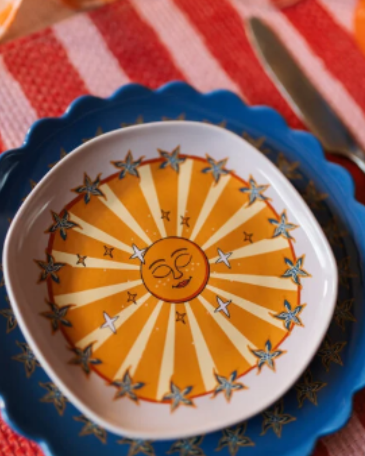 Serveerbord zon met sterren