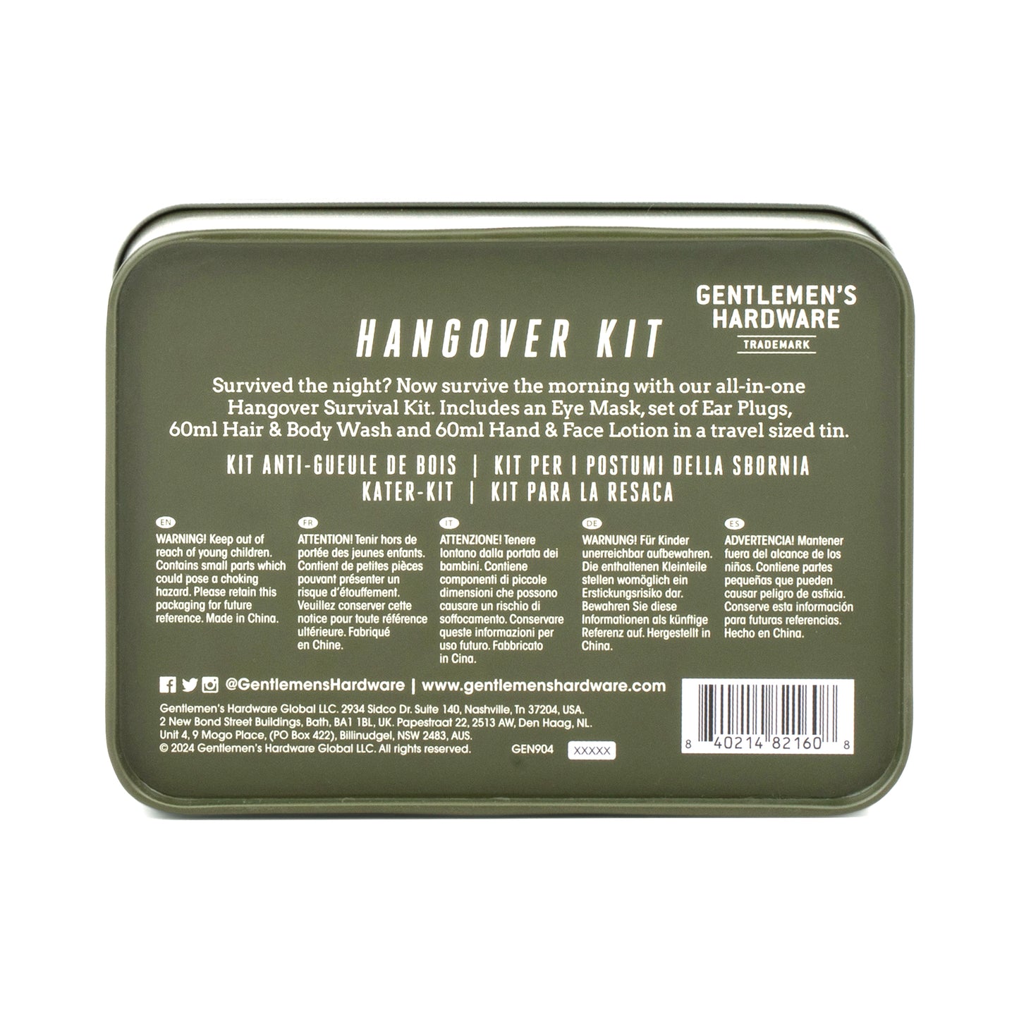 Handige set voor herstel na feesten, perfect als cadeau of voor persoonlijke verzorging onderweg.