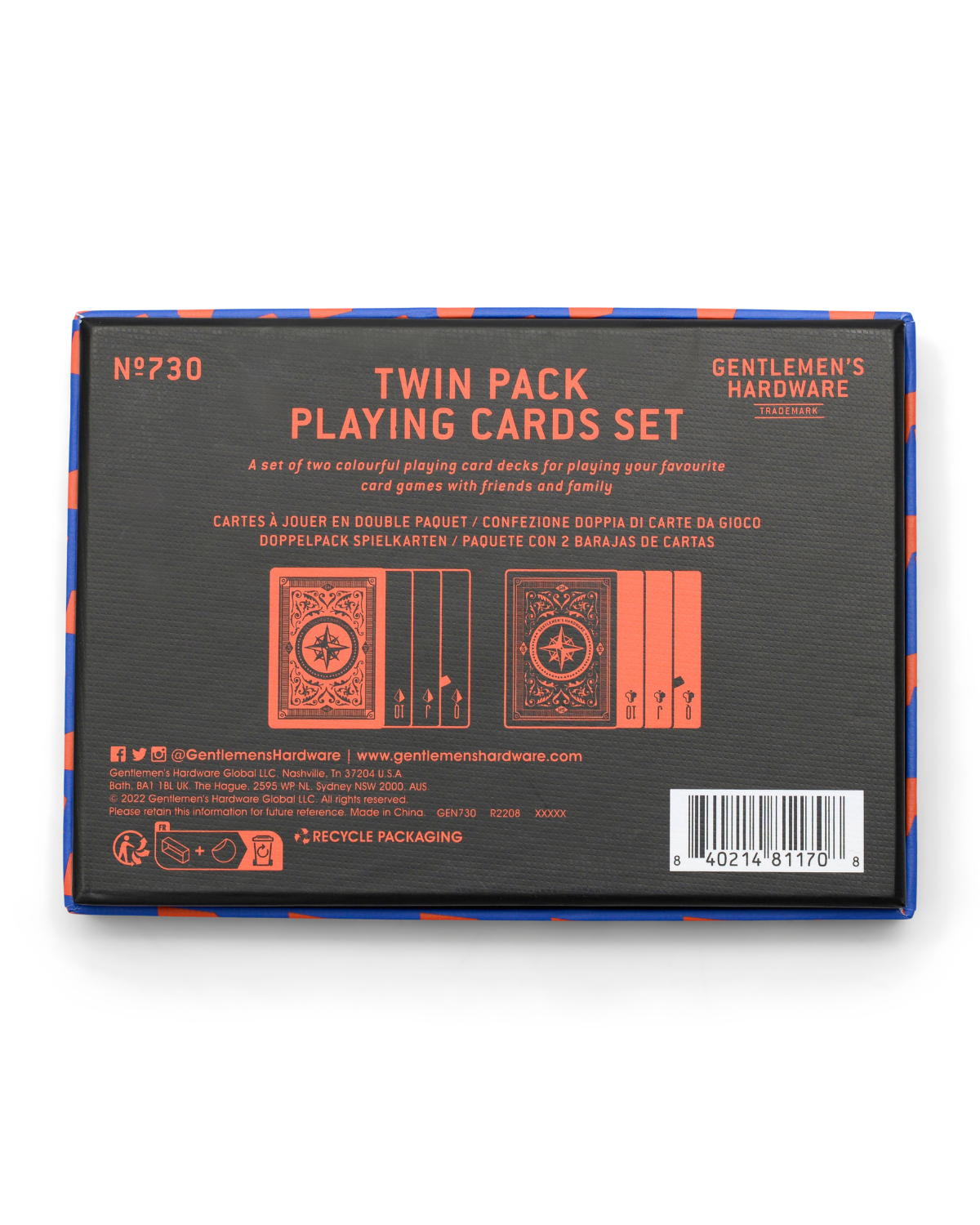 Elegant en uniek design dat elke spelletjesavond bijzonder maakt, geschikt voor familie, vrienden en kaartfans.