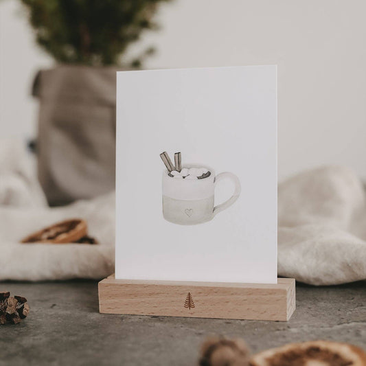 Aquarelkaart Kerstmok