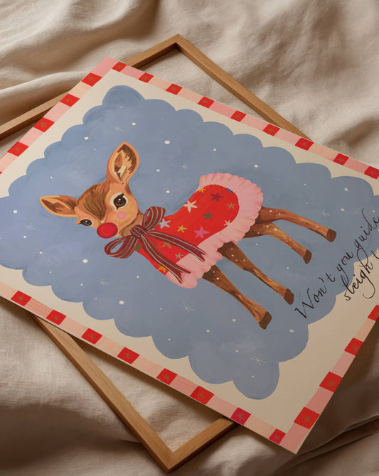 Rudolph – Kleurrijke Kerstkunst vol Vreugde A5