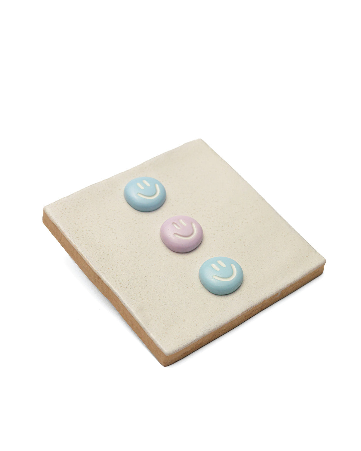 Tegeltje Smiley 3D 'Trendz' wit gemeleerd 10x10cm