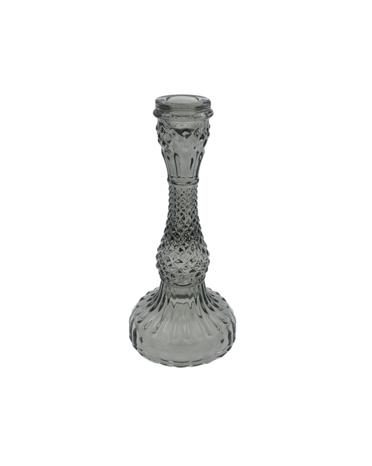 Kandelaar - Smoked glass - 21cm