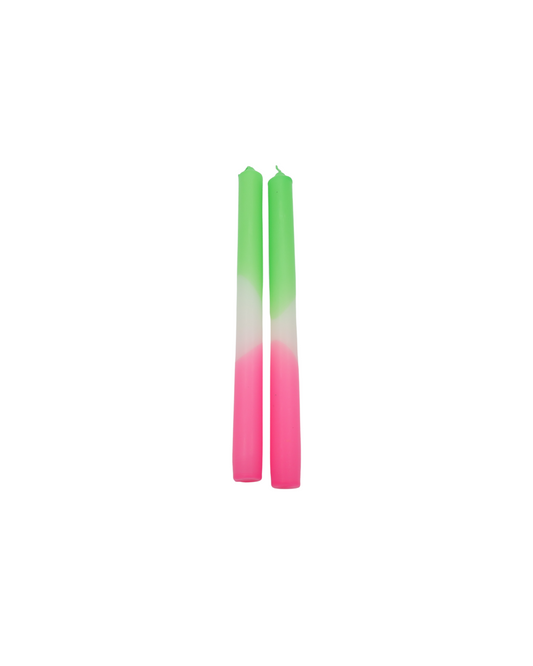 DipDey dinerkaars - Groen Wit Roze - 25cm