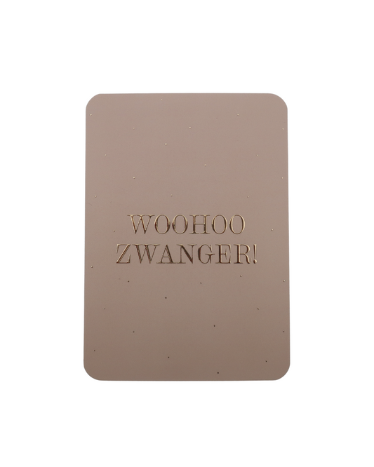 Kaart 'Woohoo zwanger´
