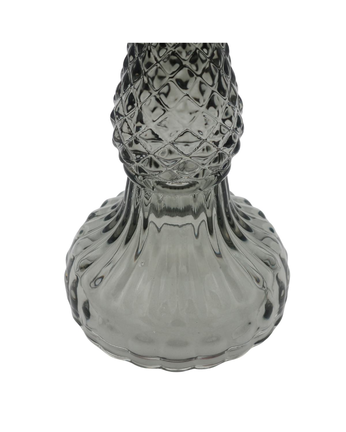 Kandelaar - Smoked glass - 21cm