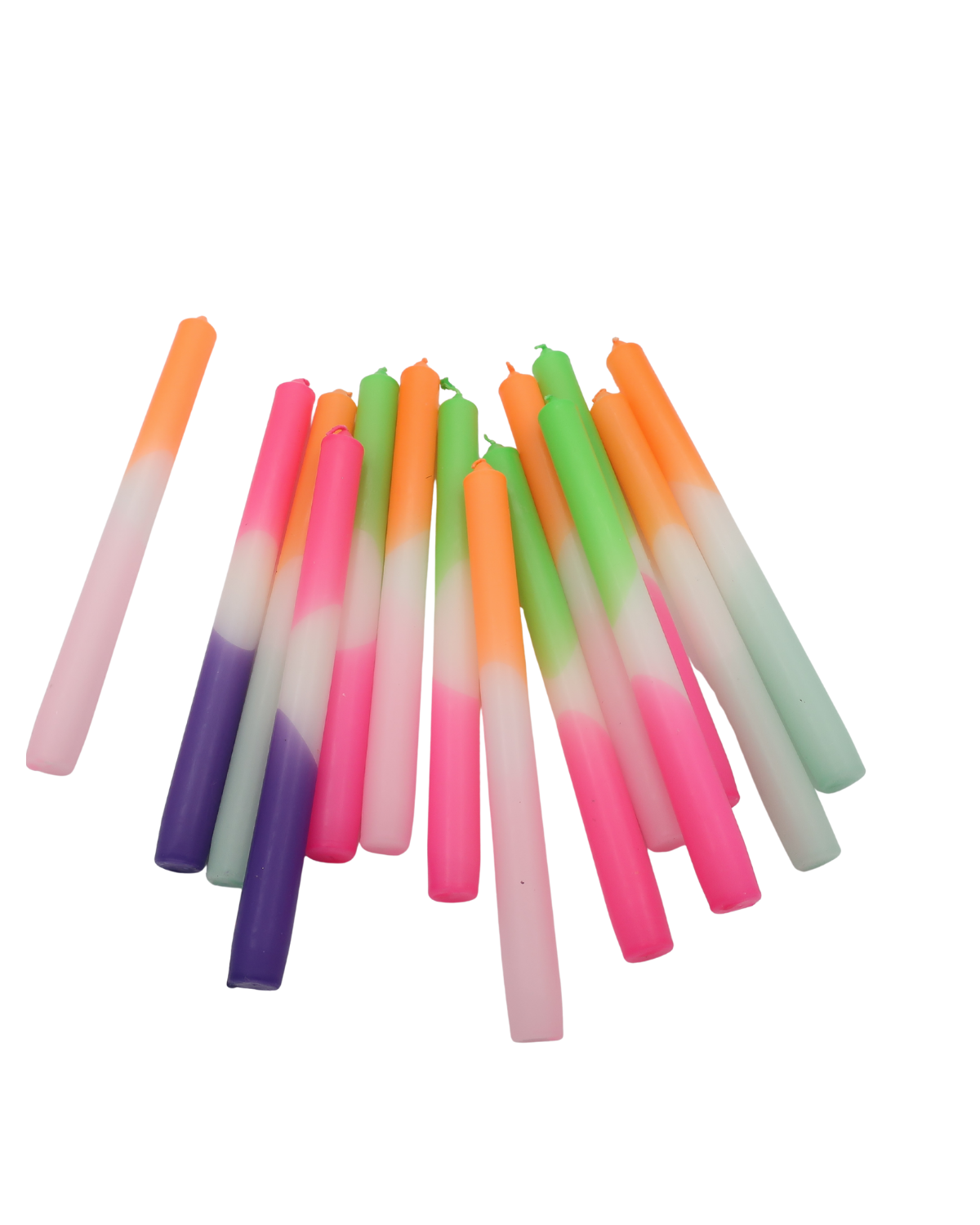 DipDey dinerkaars - Roze Wit Oranje - 25cm